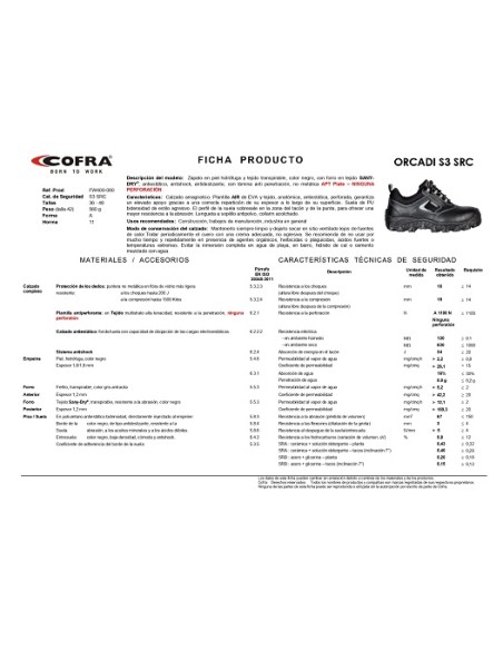 ZAPATO ORCADI S3 SRC METAL FREE COFRA