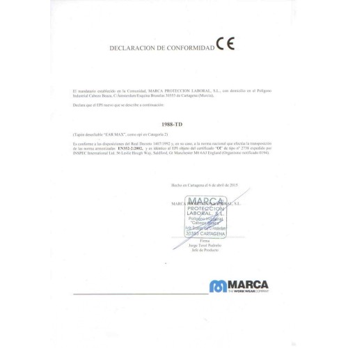 TAPON DESECHABLE EAR MAX STEELPRO 2