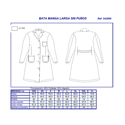 BATA SANITARIA MUJER  BLANCA 543000  GARYS 2