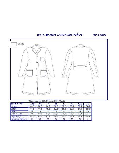 BATA SANITARIA MUJER  BLANCA 543000  GARYS