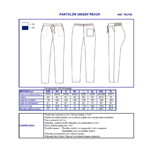 PANTALON SANITARIO 7027 GARYS 2