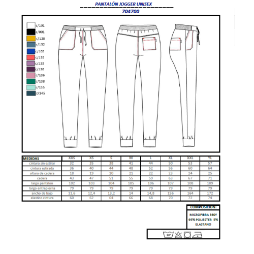 PANTALON SANITARIO MICROFIBRA JOGGER GARYS 2