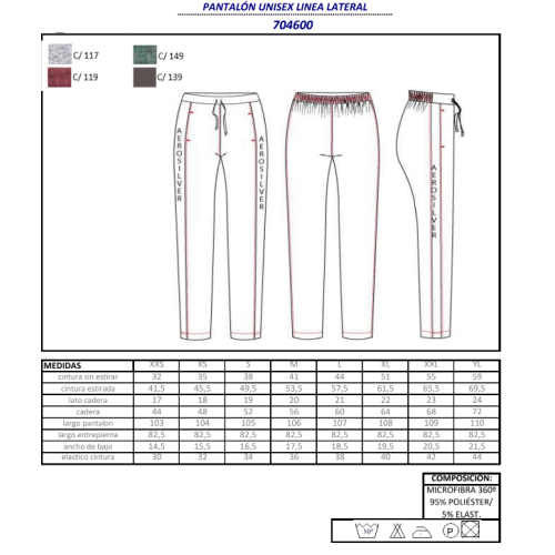 PANTALON SANITARIO ELASTICO 704600 GARYS 2