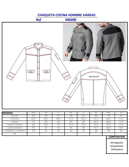 CHAQUETA COCINA VARGAS GARYS