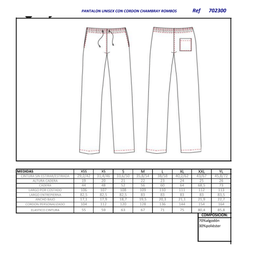 PANTALON COCINERO 7023 GARYS 2