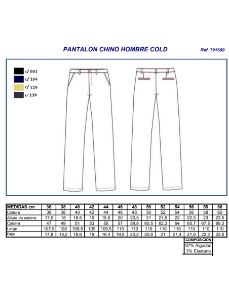 PANTALON CHINO HOMBRE VERANO 7915 GARYS