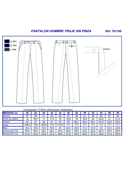 PANTALON HOMBRE TRIVIAL GARYS