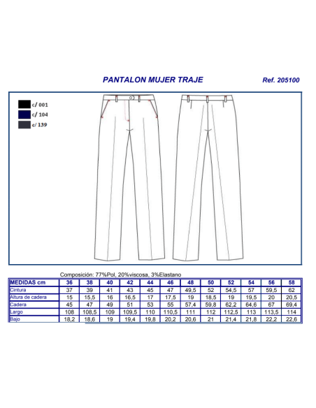 PANTALON MUJER TRIVIAL GARYS
