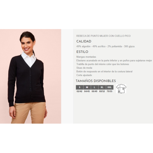 CHAQUETA PUNTO GOLDEN WOMEN SOLS 2