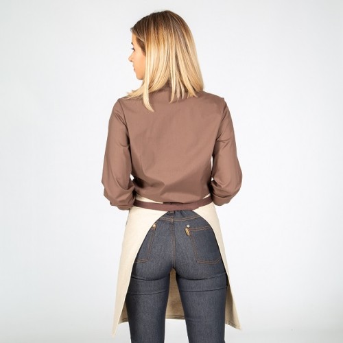 DELANTAL CORTO BEIGE COMBI ESPIGA 100013 GARYS 2