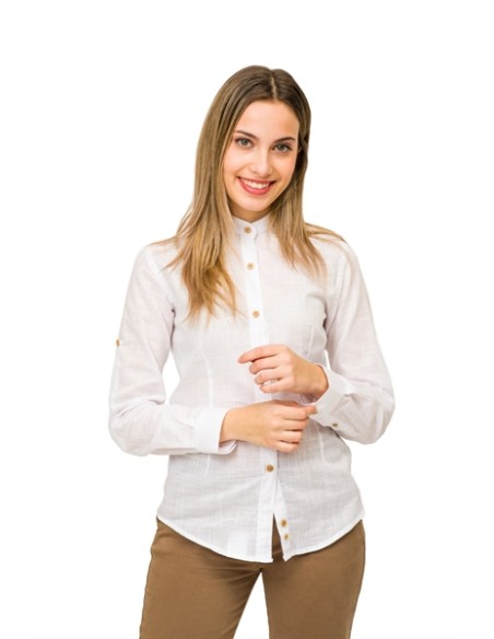 BLUSA IMITACION LINO MORELLA ADVERSIA