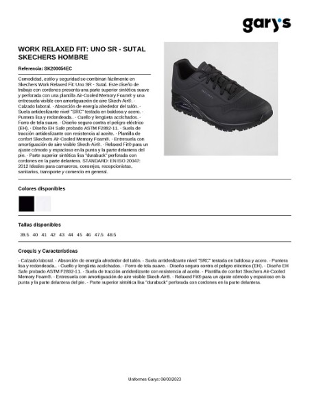 ZAPATILLA SKECHERS SUTAL HOMBRE