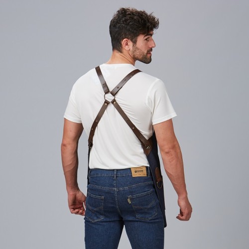 DELANTAL PETO VAQUERO Y PIEL 100004 GARYS 2