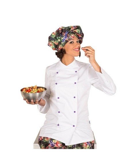 CHAQUETA COCINA NIZA MUJER BLANCA GARYS