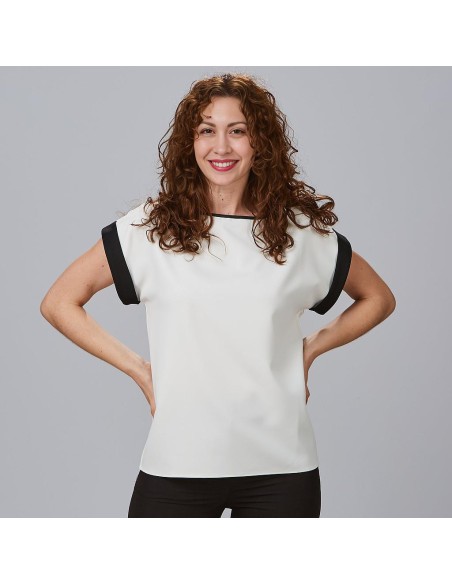 CAMISA MUJER MANGA CORTA VUELTA 241100 GARYS
